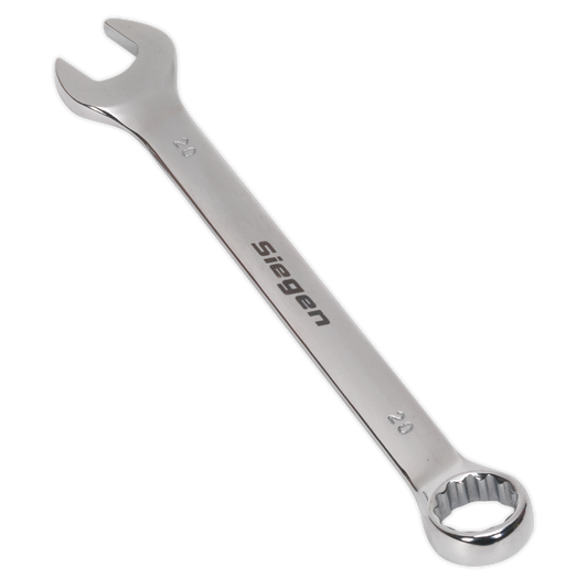 Sealey WallDrive Combi Spanner Chrome Vanadium Steel Polished Finish 20mm S01020