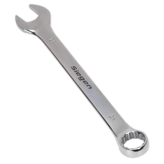 Sealey WallDrive Combi Spanner Chrome Vanadium Steel Polished Finish 21mm S01021