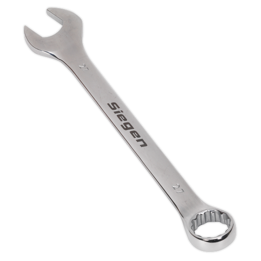 Sealey WallDrive Combi Spanner Chrome Vanadium Steel Polished Finish 27mm S01027