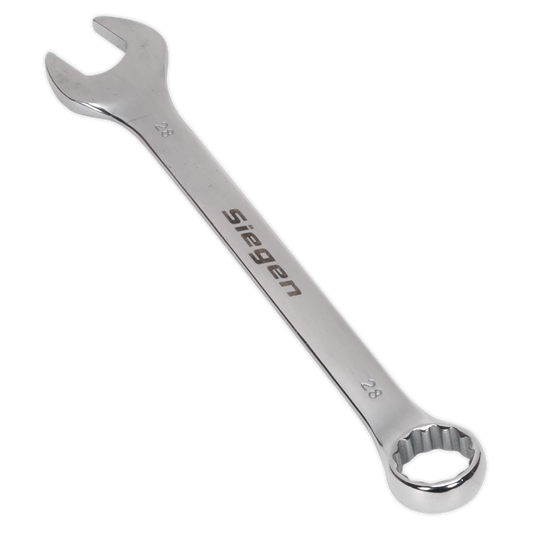 Sealey WallDrive Combi Spanner Chrome Vanadium Steel Polished Finish 28mm S01028