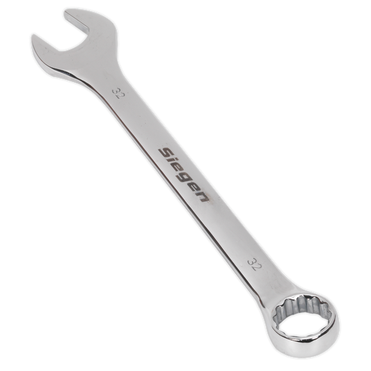 Sealey WallDrive Combi Spanner Chrome Vanadium Steel Polished Finish 32mm S01032