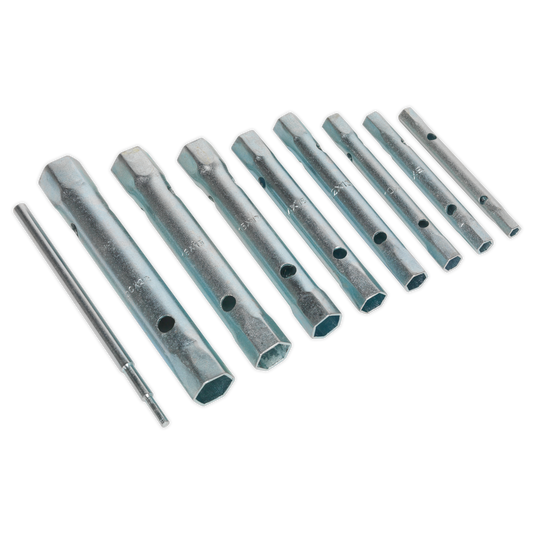 Sealey Box Spanner Set Zinc Plated For Corrosion Protection 9 Pieces S01053