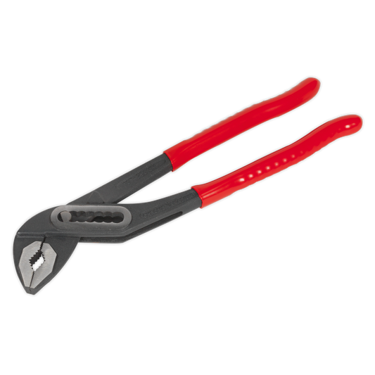 Sealey Water Pump Pliers With Vinyl Dipped Handles 250mm Blackened Finish S01056