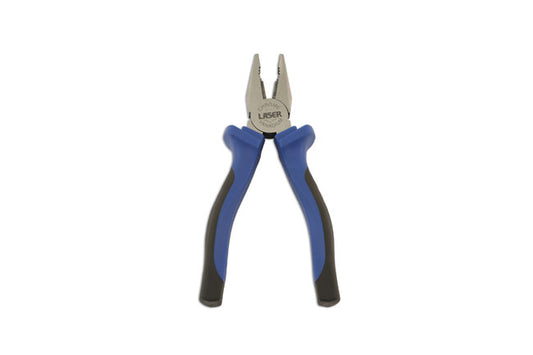 LASER 5889 Combination Pliers 180mm Chromed Nickel Serrated Jaws Wire Cutter