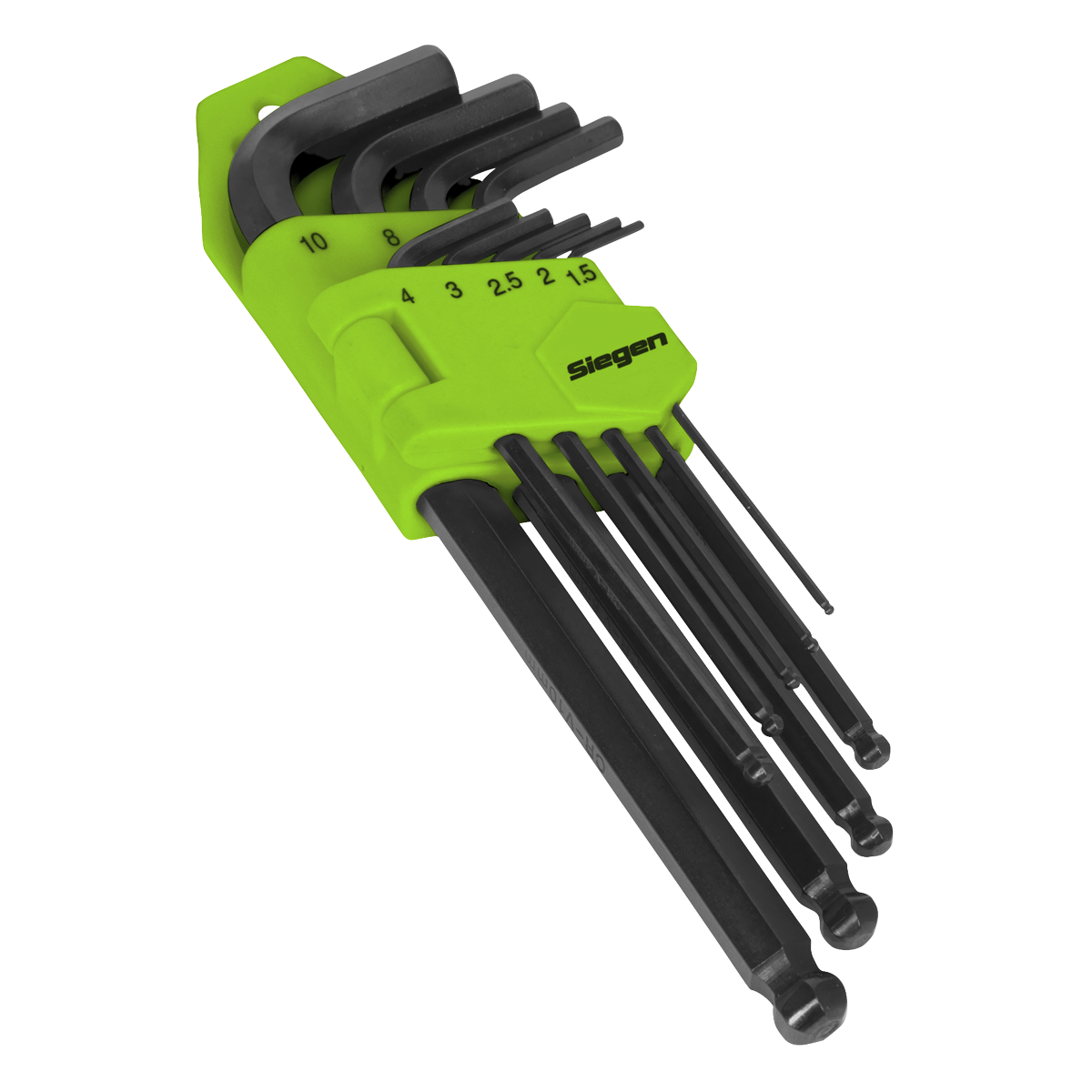 Sealey Ball-End Hex Key Set 9 Pieces Long Metric Chrome Vanadium Steel S01093