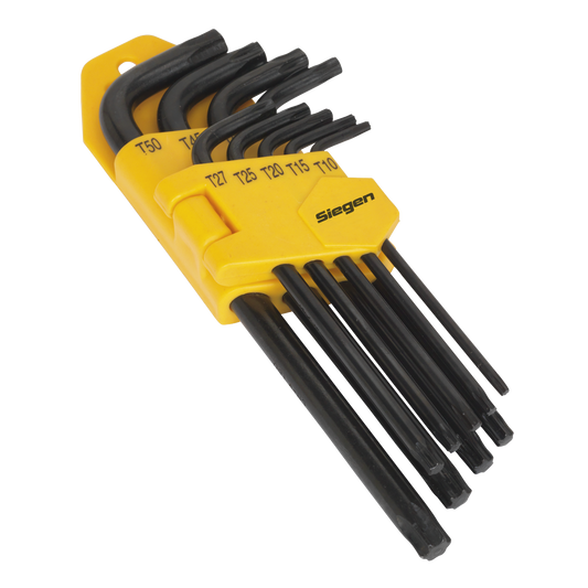 Sealey TRX-Star Key Set 9 Pieces Long Hardened Chrome Vanadium Steel S01095