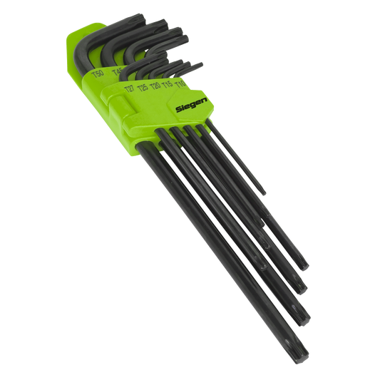 Sealey TRX-Star Key Set 9 Pcs Extra-Long Hardened Chrome Vanadium Steel S01096