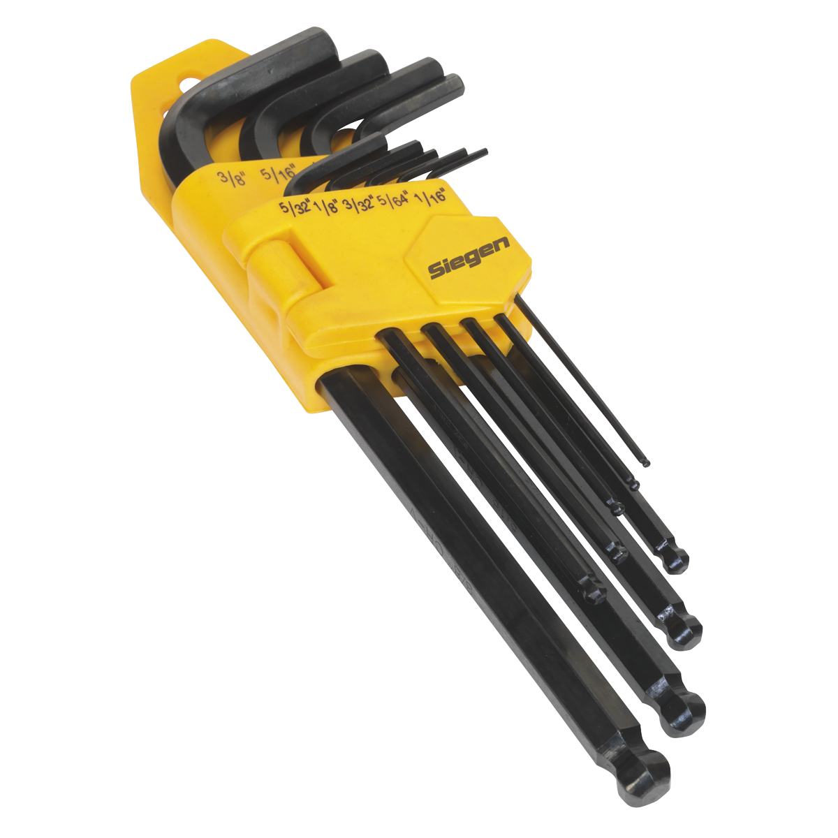Sealey Ball-End Hex Key Set 9 Pcs Chrome Vanadium Steel Blackened Finish S01098