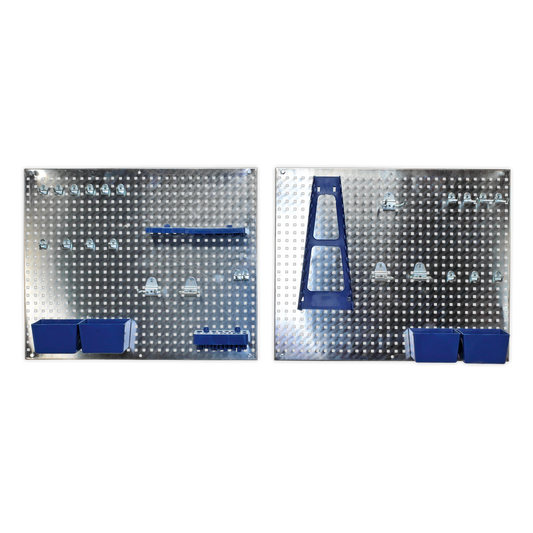 Sealey Wall Storage Pegboard Set With Four Composite Boxes 34 Pieces S01102
