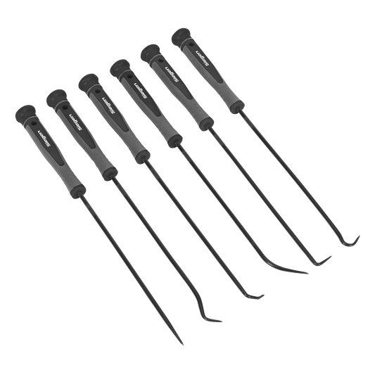 Sealey Pick & Hook Set 6 Pcs Extra-Long With Black Finished Steel Shafts S01104