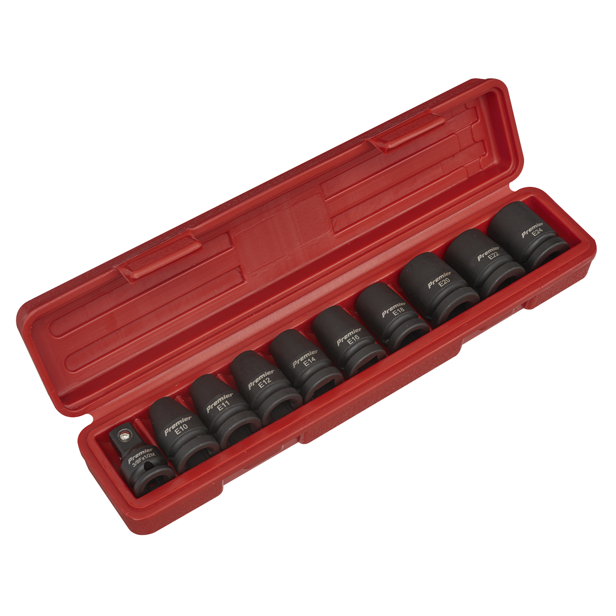 Sealey Impact TRX-Star Female Socket Set 10 Pieces 1/2" Square Drive AK2301