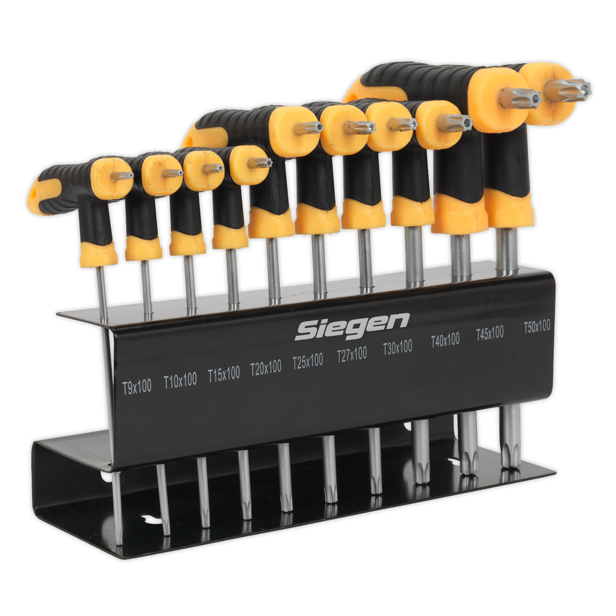 Sealey TRX-Star Key Set 10 Pieces T-Handle Polished Satin Finish S01151