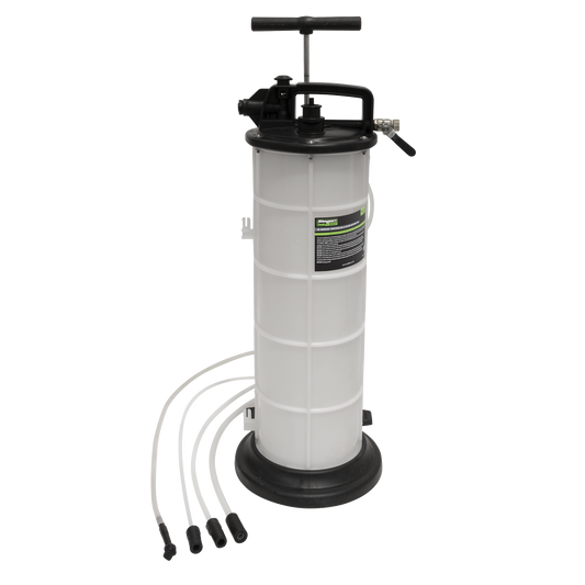 Sealey Vacuum Oil/Fluid Extractor From Composite Materials Manual/Air 9L S01168
