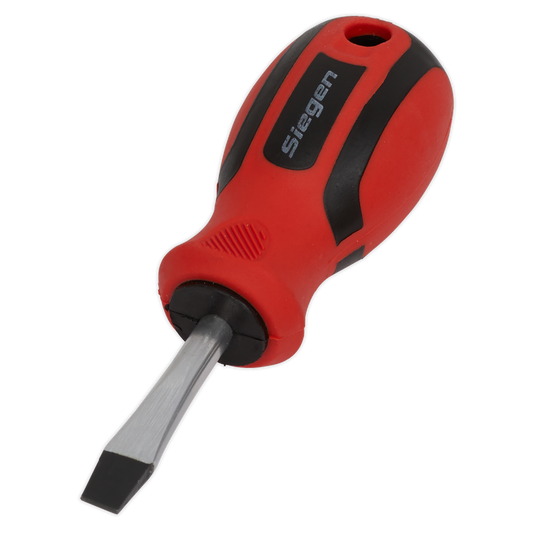 Sealey Screwdriver Slotted With Contoured Soft Grip Handle 6 x 38mm S01170
