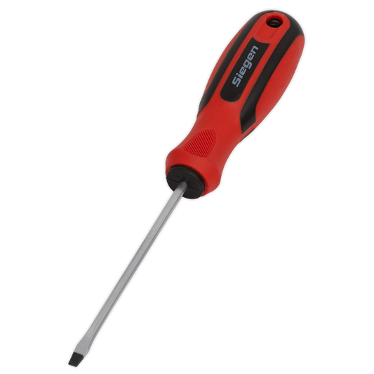 Sealey Screwdriver Slotted With Contoured Soft Grip Handle 3 x 75mm S01171