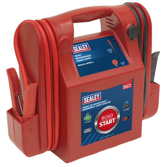 Sealey 3200A 12V RoadStart Emergency Jump Starter Battery Power Booster RS103