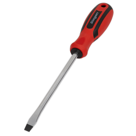 Sealey Screwdriver Slotted 8 x 150mm With Contoured Soft Grip Handle S01176