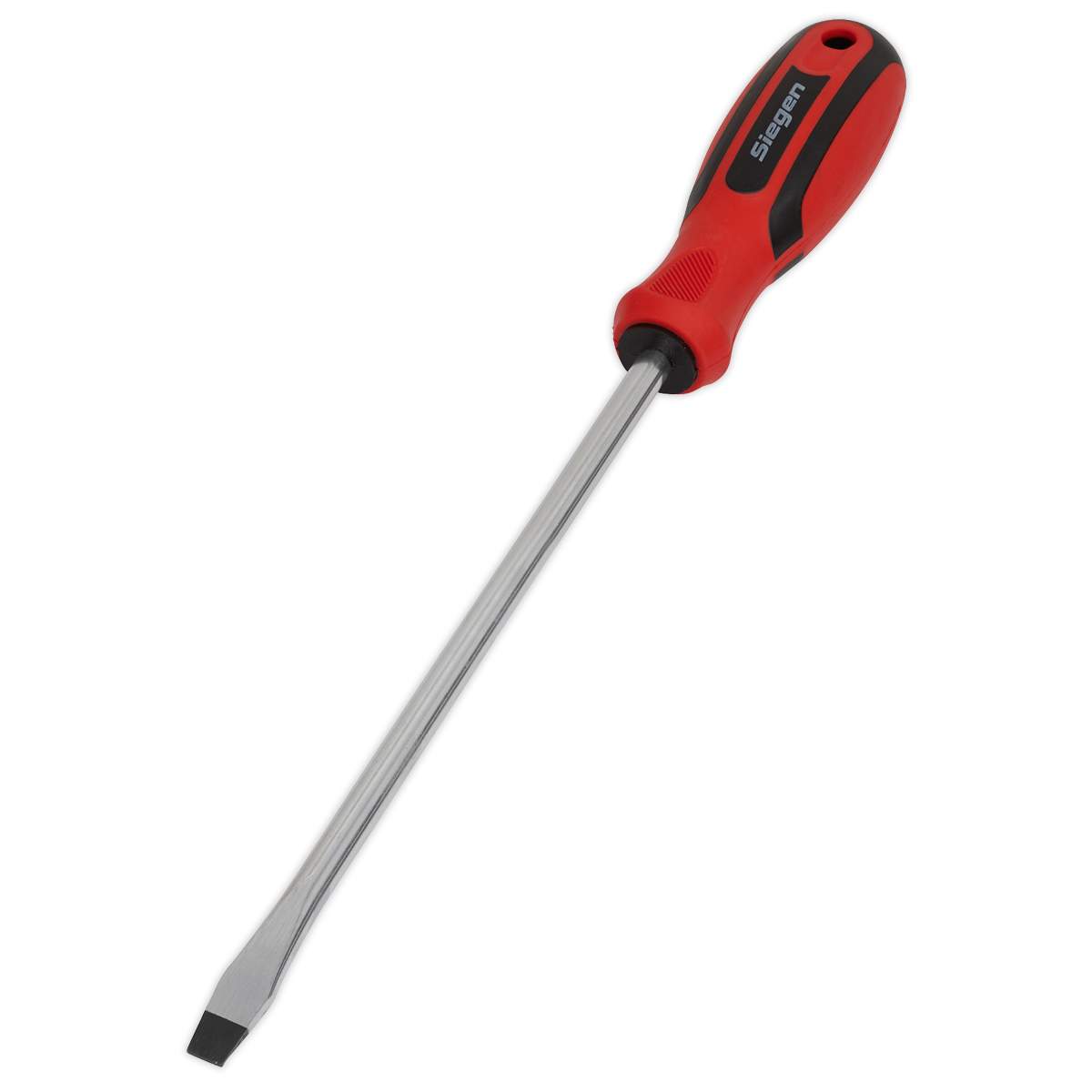 Sealey Screwdriver Slotted 8 x 200mm With Contoured Soft Grip Handle S01177