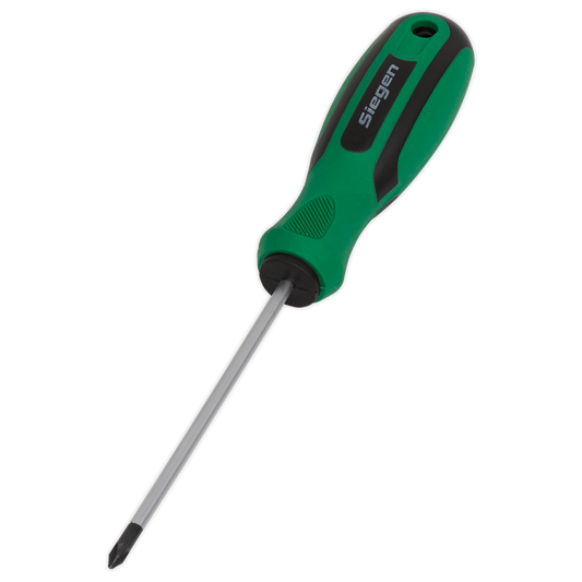 Sealey Screwdriver Pozi 1 x 75mm With Contoured Soft Grip Handle S01185