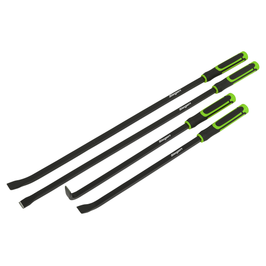 Sealey Heavy Duty Pry Bar Set With Comfortable Soft Grip Handle 4 Pieces S01193