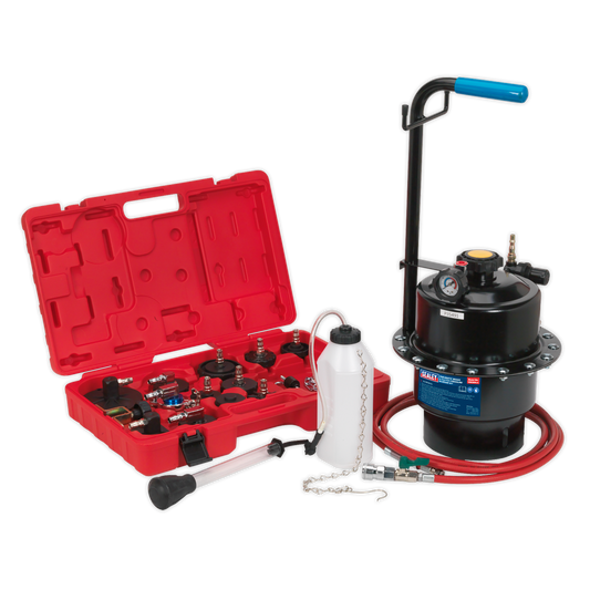 Sealey Pneumatic Brake Clutch Pressure Bleeder Kit 5L Reservoir 3.7M Hose VS0204