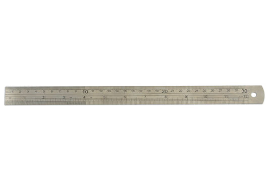 LASER 5911 Steel Rule 300 mm Stainless Steel Metric Imperial Conversion Tool