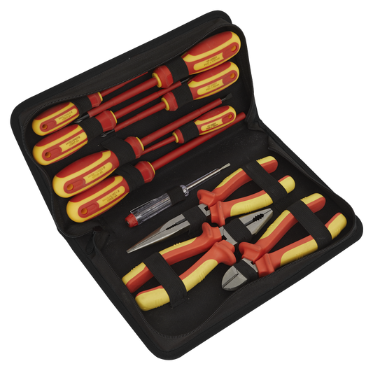 Sealey Electrical VDE Tool Set 11 Pieces Tempered Chrome Vanadium Steel S01219