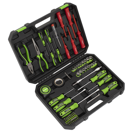 Sealey Tool Kit With Reversible 72-Tooth Ratchet Bit Driver 73 Pieces S01220