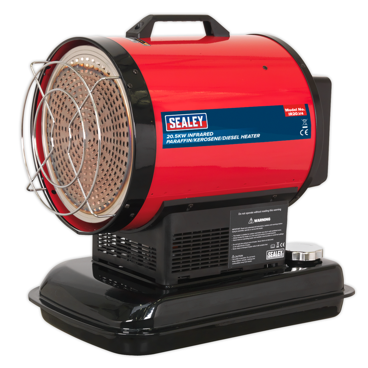 Sealey Infrared Paraffin Kerosene & Diesel Space Heater 20.5kW 230V Warmer IR20