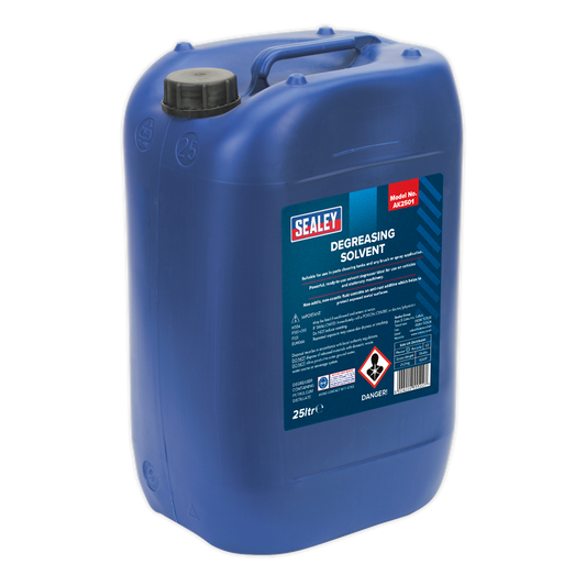 Sealey Degreasing Solvent For Cleannig Tanks - 25 Litres Blue Container AK2501