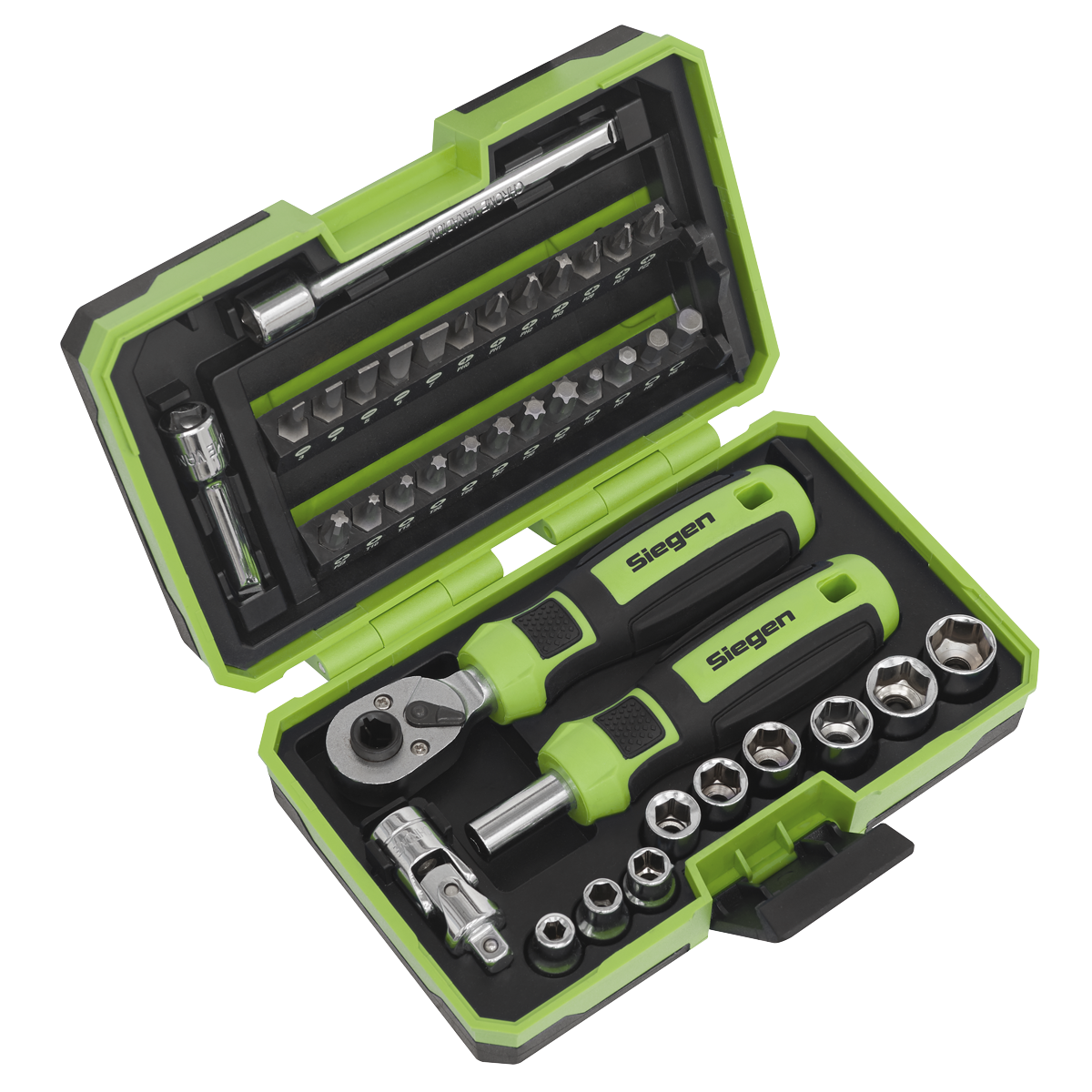 Sealey Socket & Bit Set 38 Pieces 1/4" Square Drive Corrosion Resistant S01255