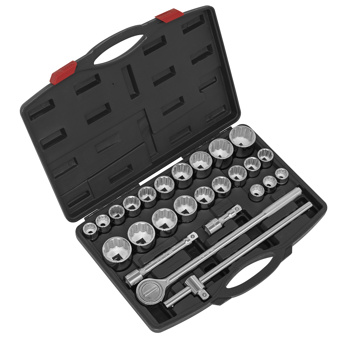 Sealey Socket Set 26 Pcs 3/4" Square Drive 12-Point WallDrive - DuoMetric AK2582