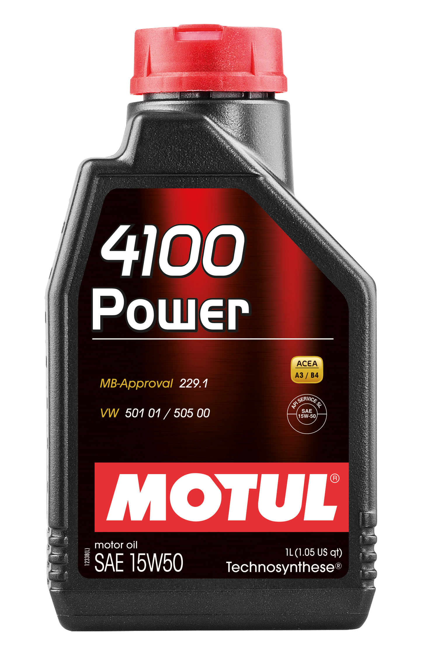 Motul 4100 POWER 15W50 1 Liter Auto Oil Lubricant 15W-50 Technosynthese 102773