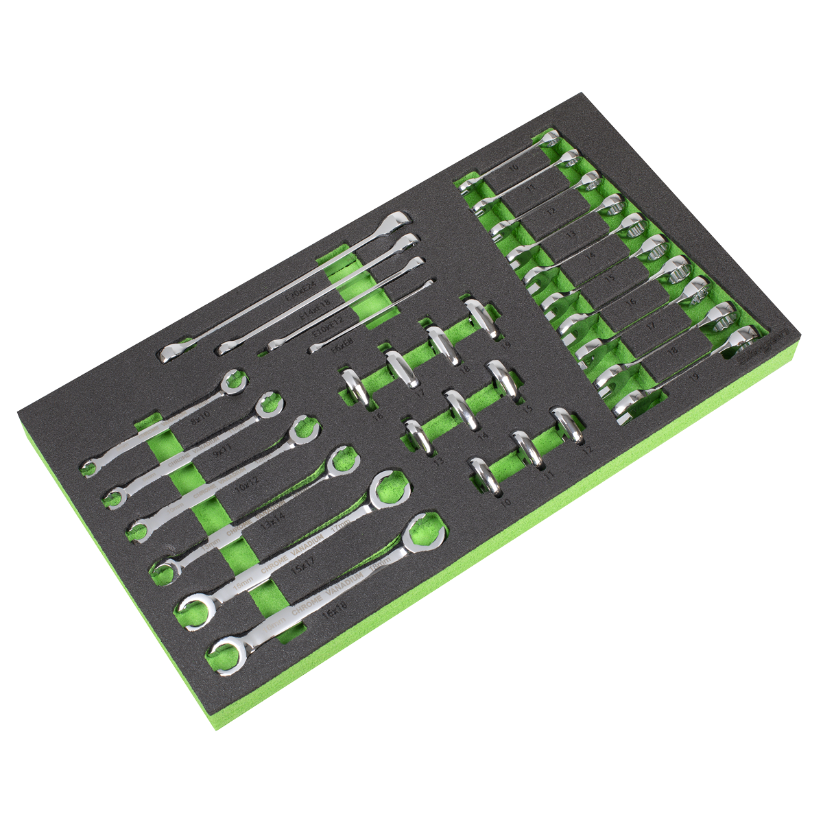 Sealey Siegen Specialised Spanner Set With Foam Storage Tool Tray 30 Pcs S01274