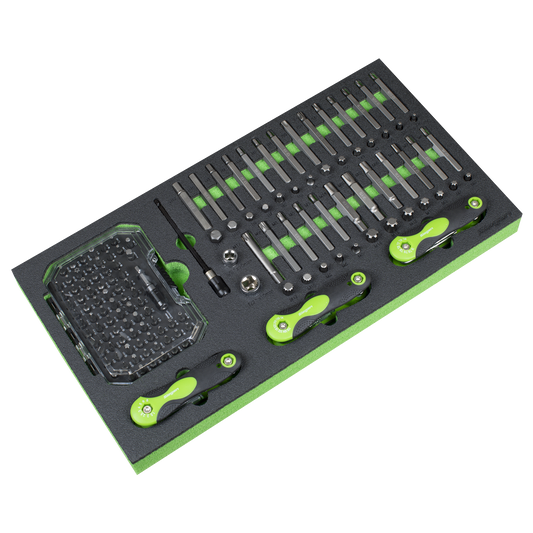 Sealey Siegen Specialised Bit Set & Folding Hex Keys With Tool Tray 170pc S01275