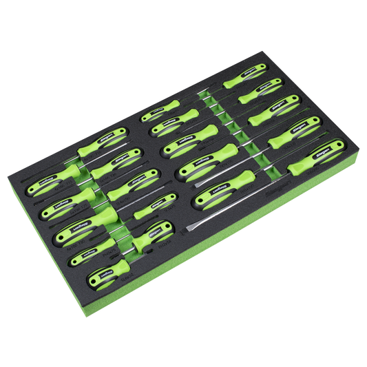 Sealey Siegen Screwdriver Set With Foam Storage Tool Tray 20 Pieces S01276