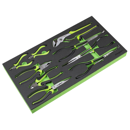 Sealey Siegen Pliers Set Robust With Foam Storage Tool Tray 9 Pieces S01277