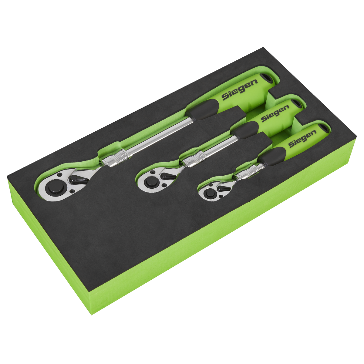 Sealey Siegen Extendable Ratchet Wrench Set Chrome Vanadium 3 Pieces S01285