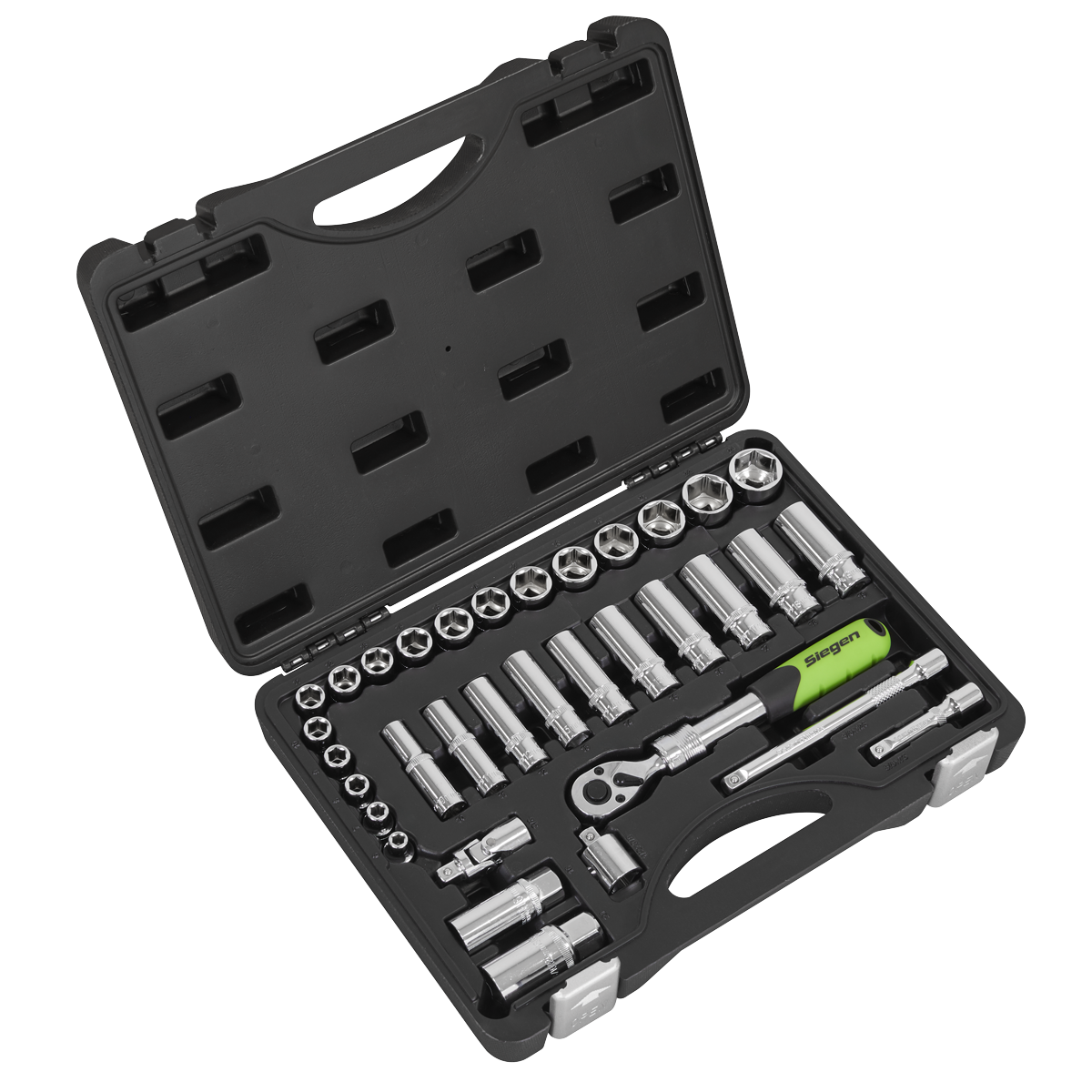 Sealey Siegen Extending Ratchet Socket Set 3/8" Square Drive 34 Pieces S01287