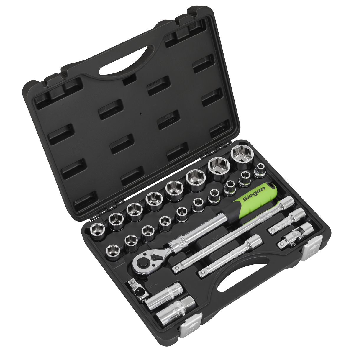 Sealey Siegen Extending Ratchet Socket Set 1/2" Square Drive 26 Pieces S01288