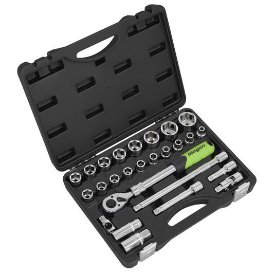 Sealey Siegen Extending Ratchet Socket Set 1/2" Square Drive 26 Pieces S01288