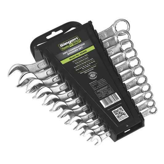 Sealey Combi Spanner Set With Fully Polished Heads 11 Pieces Metric S0400