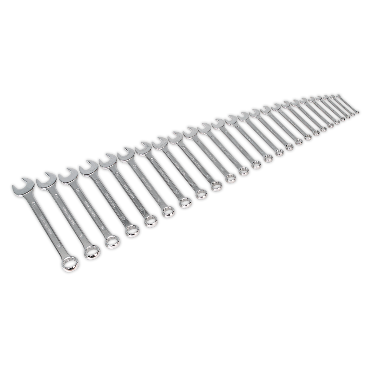 Sealey Jumbo Combi Spanner Set 25 Pieces Metric Chrome Vanadium Steel S0401