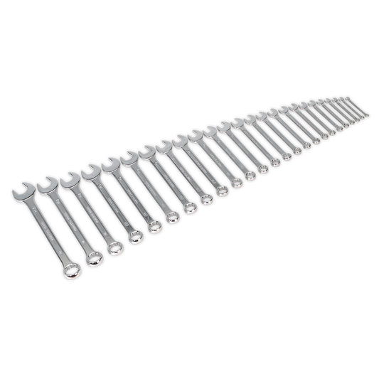 Sealey Jumbo Combi Spanner Set 25 Pieces Metric Chrome Vanadium Steel S0401