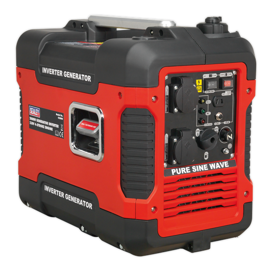 Sealey 2000W Inverter Generator 230V 4-Stroke Engine Lightweight Portable G2000I