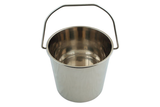 LASER 5929 Stainless Steel Bucket 12L Seamless Design For Hygiene & Durability