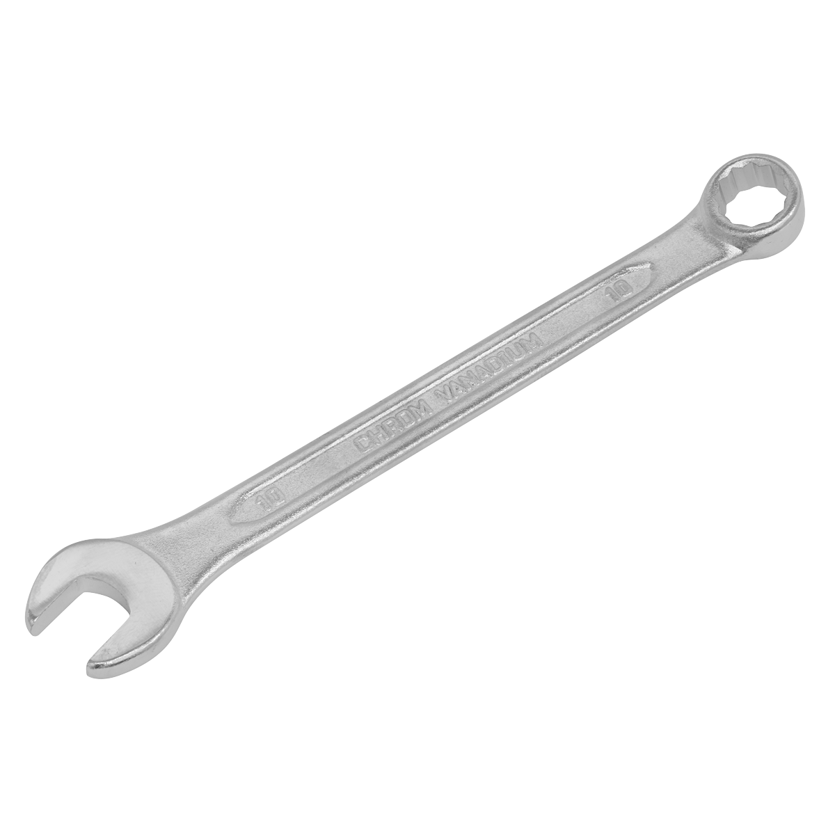 Sealey Combination Spanner Chrome Vanadium Steel Fully Polished Heads 10mm S0410