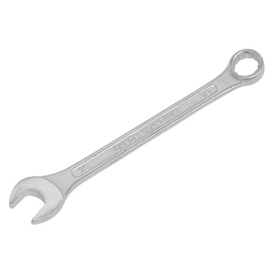 Sealey Combination Spanner Chrome Vanadium Steel Fully Polished Heads 15mm S0415
