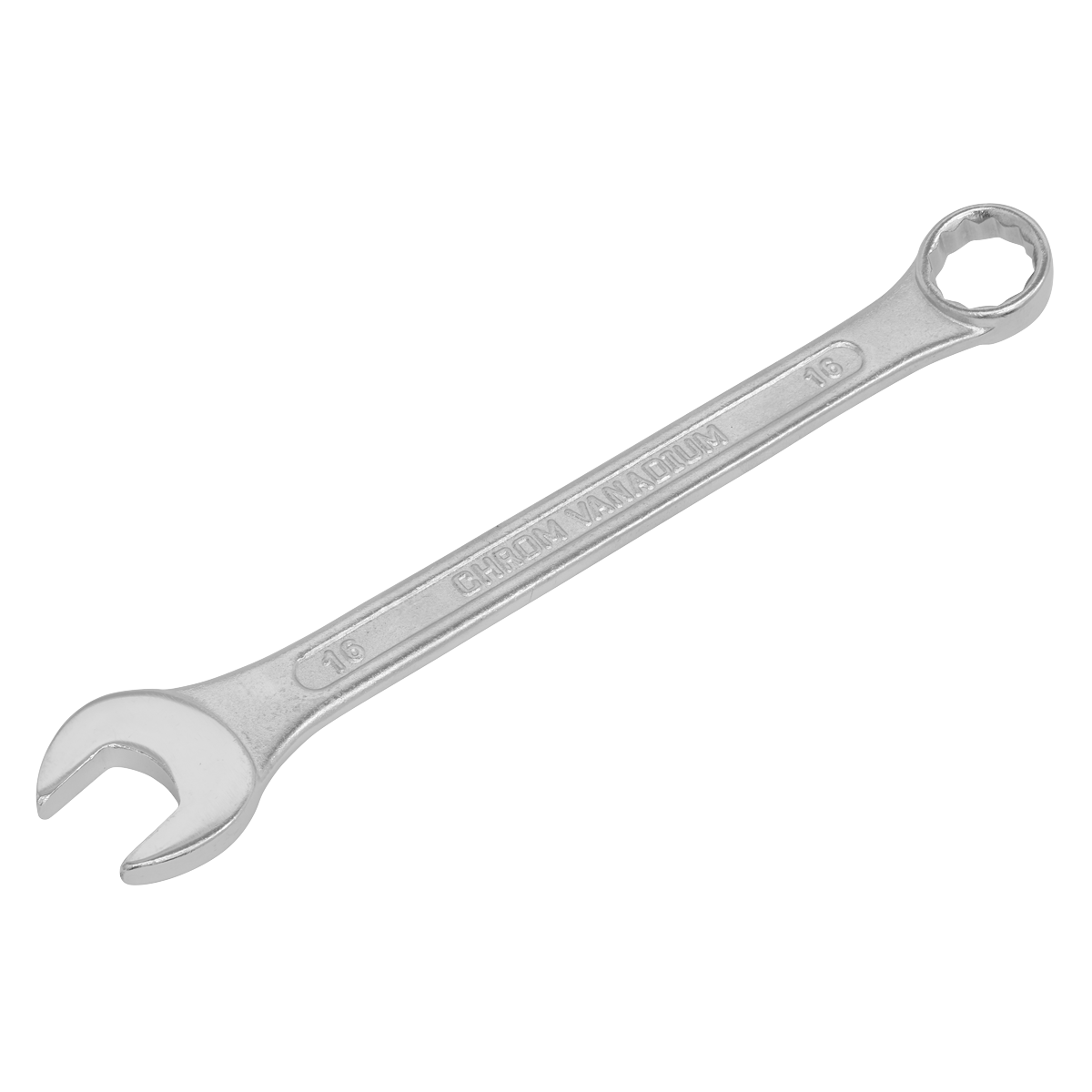 Sealey Combination Spanner Chrome Vanadium Steel Fully Polished Heads 16mm S0416
