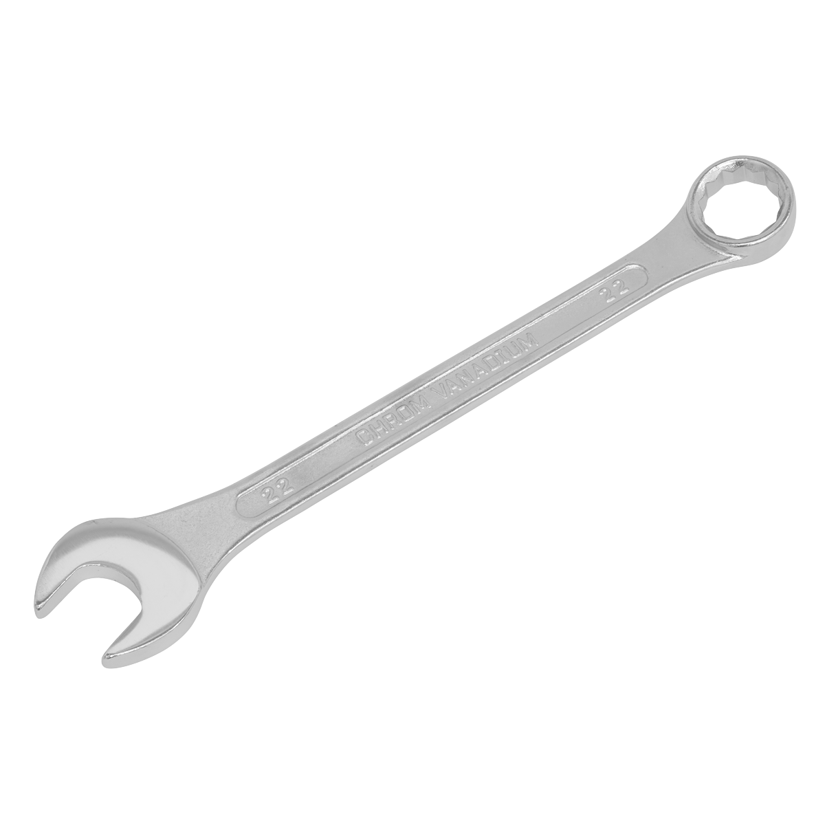 Sealey Combi Spanner 22mm Chrome Vanadium Steel With Polished Heads S0422